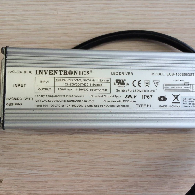 Canada Market EUB 150 Inventronics EUB-150 Series IP67 150W LED Driver AOC Controlador LED