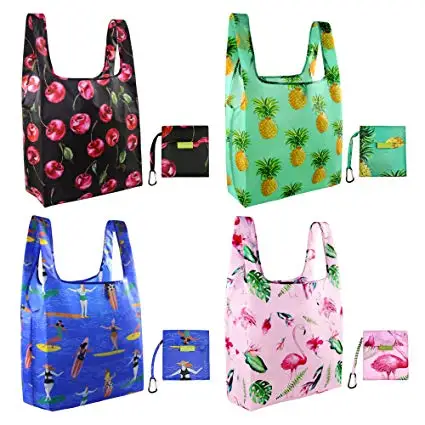 190T  Polyester Tote Folding Shopping Bag
