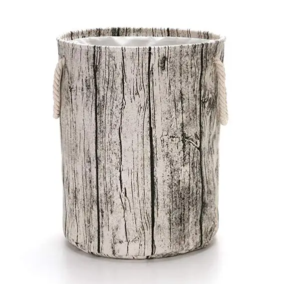 Large Laundry Hamper Bucket Waterproof Coating Storage Collapsible Fabric Laundry Hamper