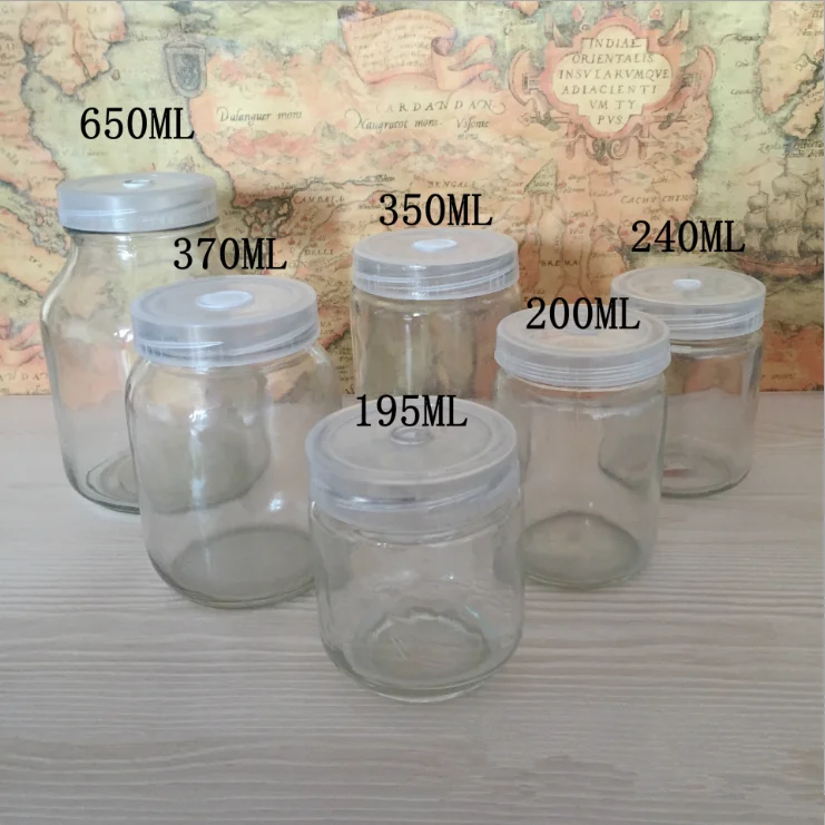 Various Capacity 240ML 350ML 480ML Glass Plant Tissue Culture Equipment Vessel Jar/Bottle Plastic Lid with Vent