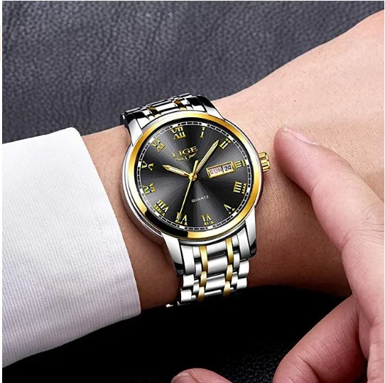 Luxury Mesh fashion man watch multi-function waterproof watch
