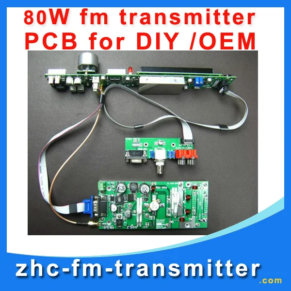 ФСК-80E 80W ЖК-дисплей стерео FM трансляция передатчик DIY Kit печатной платы передатчика