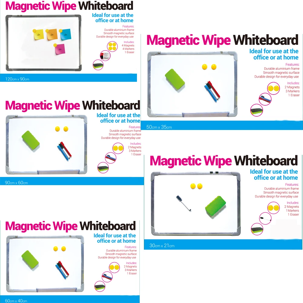 Brand New Magnetic Wipe Whiteboard Office Home School Dry Wipe with Marker and Eraser-