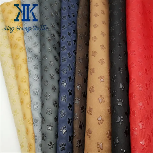 Paw Print Design 150D 210D 300D Polyester Oxford Waterproof Non slip Fabric