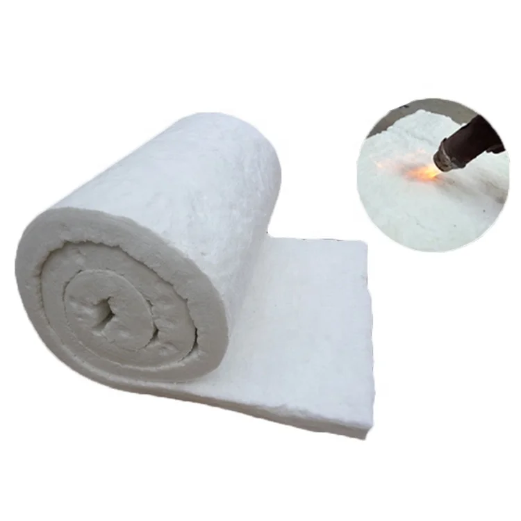 refractory wool 1400 celsius thermal insulation high aluminum silicate ceramic fiber blanket for heating furnace fireproof