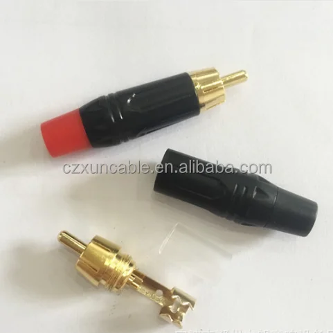 Bxon OEM Factory RCA Connectors ,golden plated, gold plated rca plug