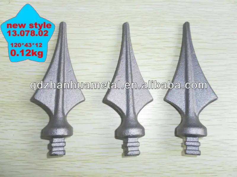 High quality wrought iron spear top metal fence