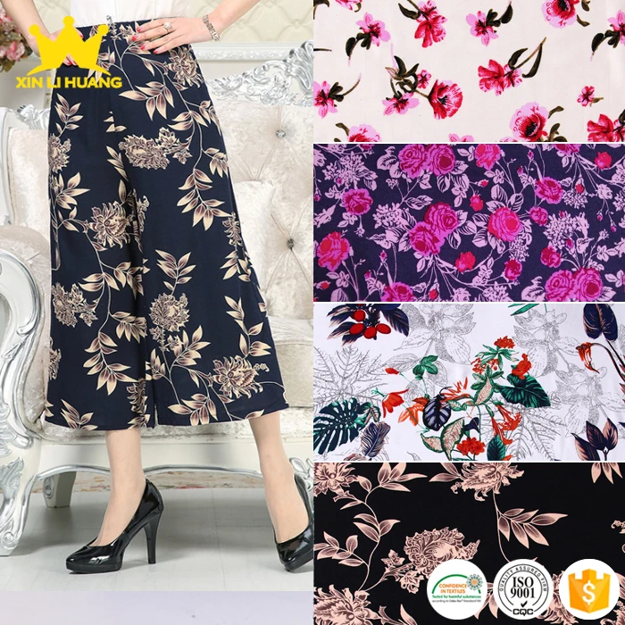 
Hot Sale 30S Customizable 100% Viscose Printed Spun Rayon Challis Dress Fabric 