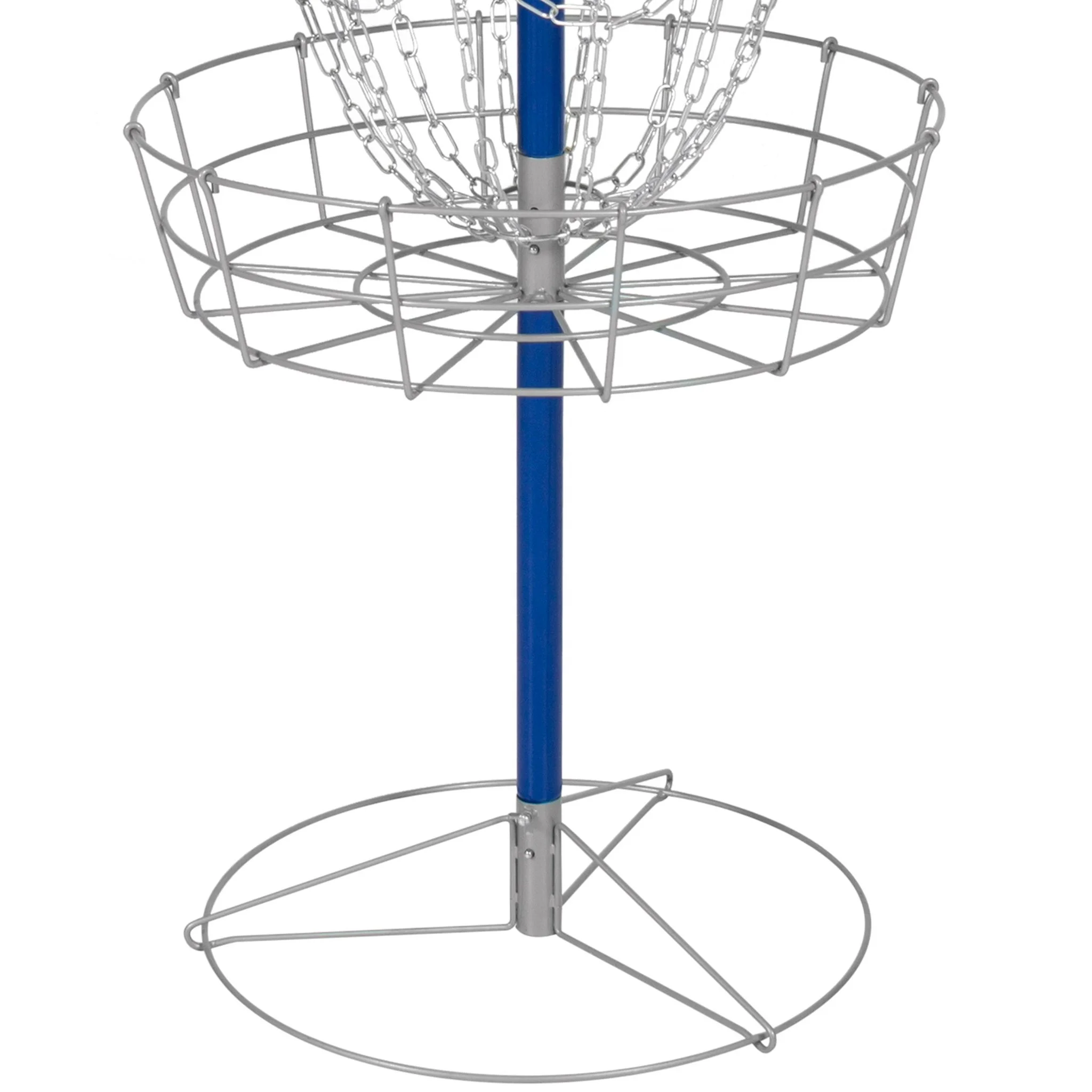 Cross chain design disc golf basket