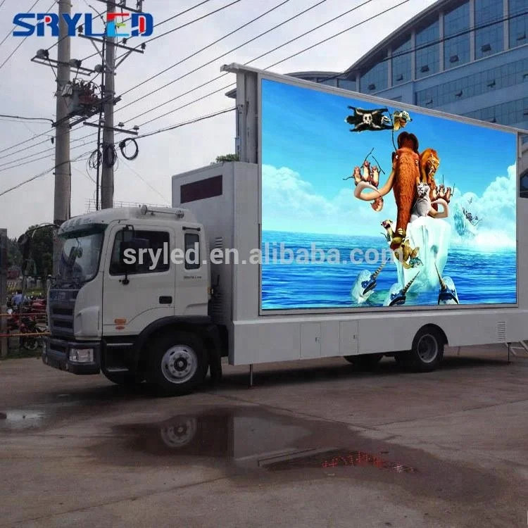 SRY moving advertising screen 3d video truck led display led truck van