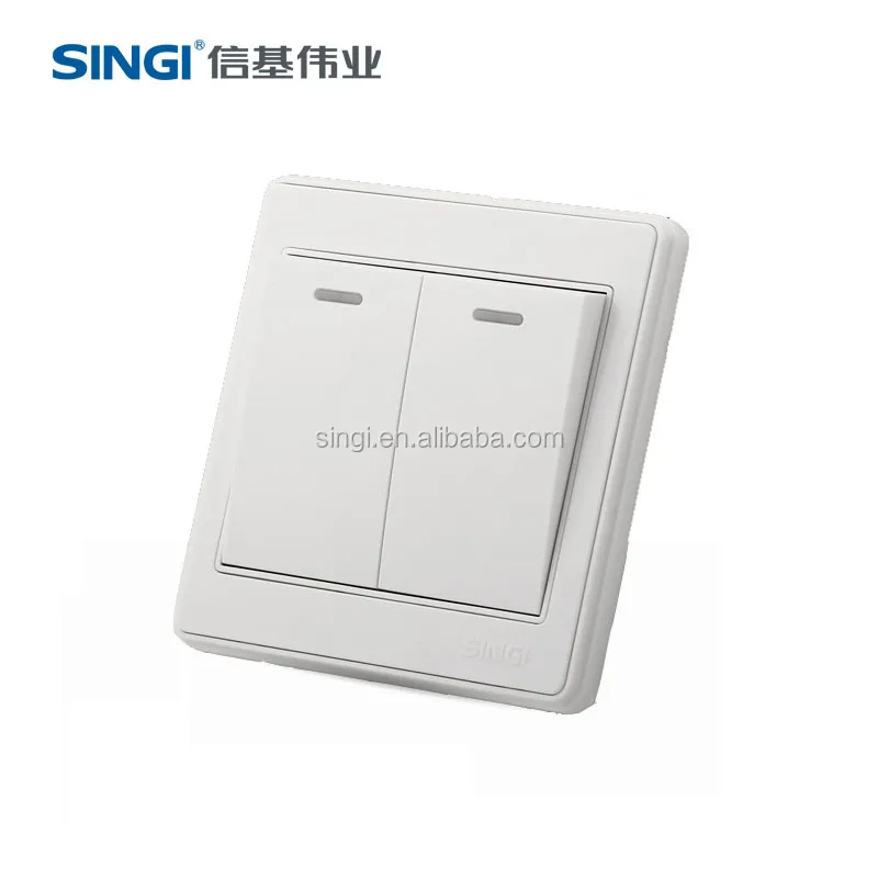 Настенный выключатель SINGI, переключатель отбойного молотка с сенсорным экраном, ЖК-выключатель света