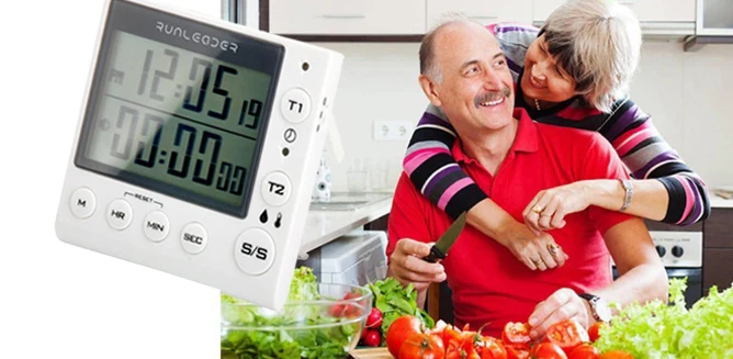 Digital Temperature Humidity Clock Timer For Cooking Bake Deep Fry baking oven