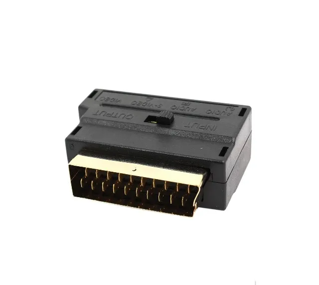  Переходник SCART с блоком AV на 3 RCA Phono Composite S-Video переключателем In/Out