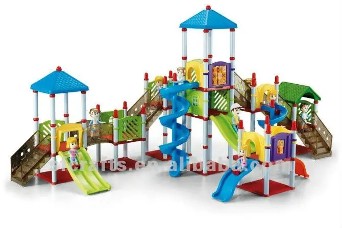 Education toys plastic 210pcs building block funfair toys