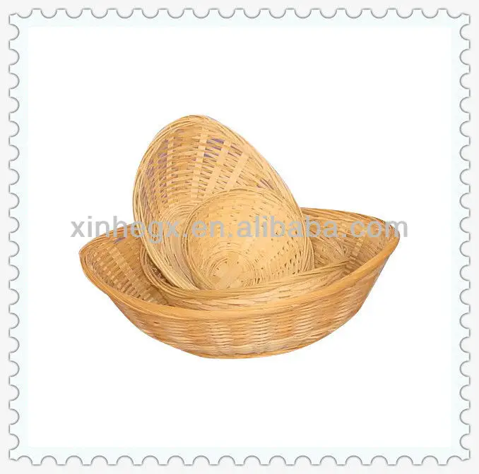 
Small Oval Woven Bamboo Basket 4pcs/set 