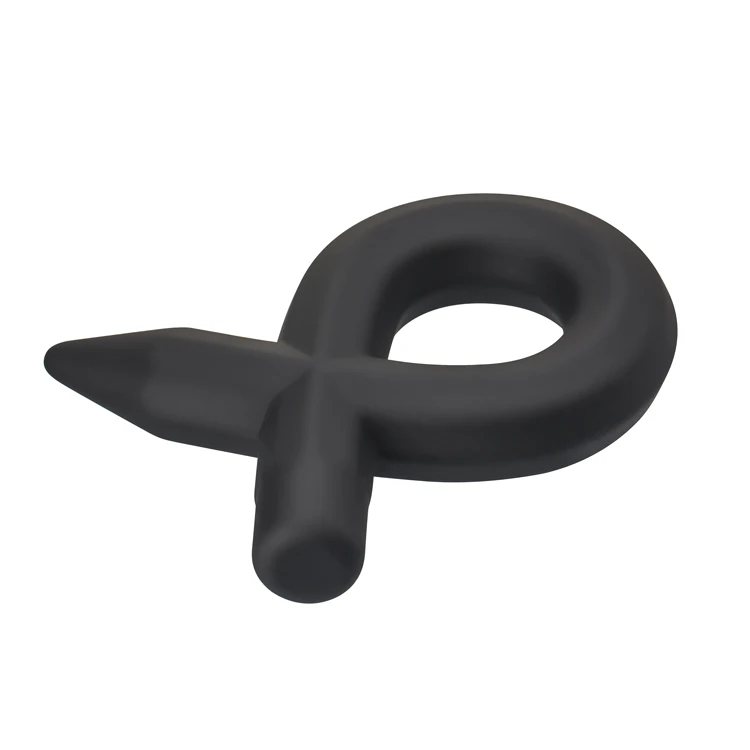 Black Rubber Flexible Sex Toy Liquid silicone Penis Ccock Ring