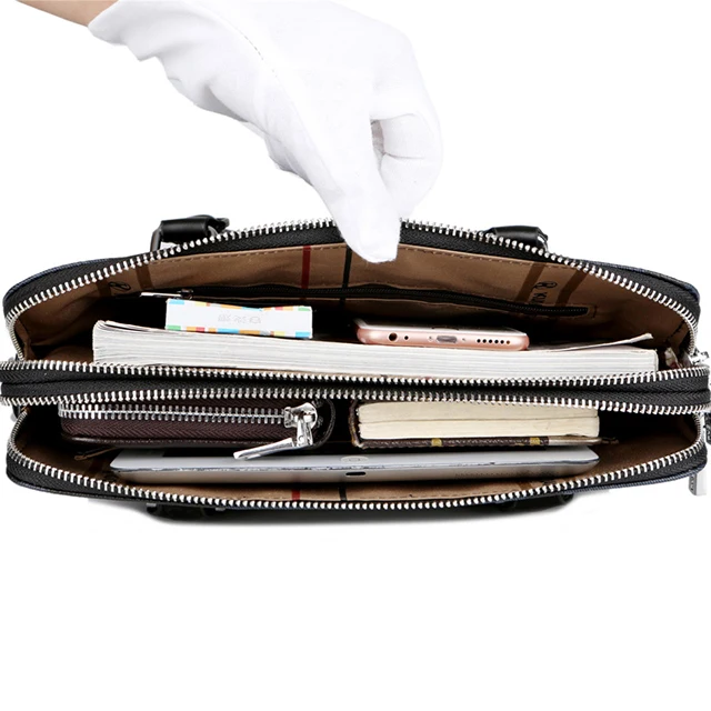 Деловая сумка-тоут для мужчин, модный клетчатый портфель, сумка для компьютера 14 дюймов, мессенджер на плечо