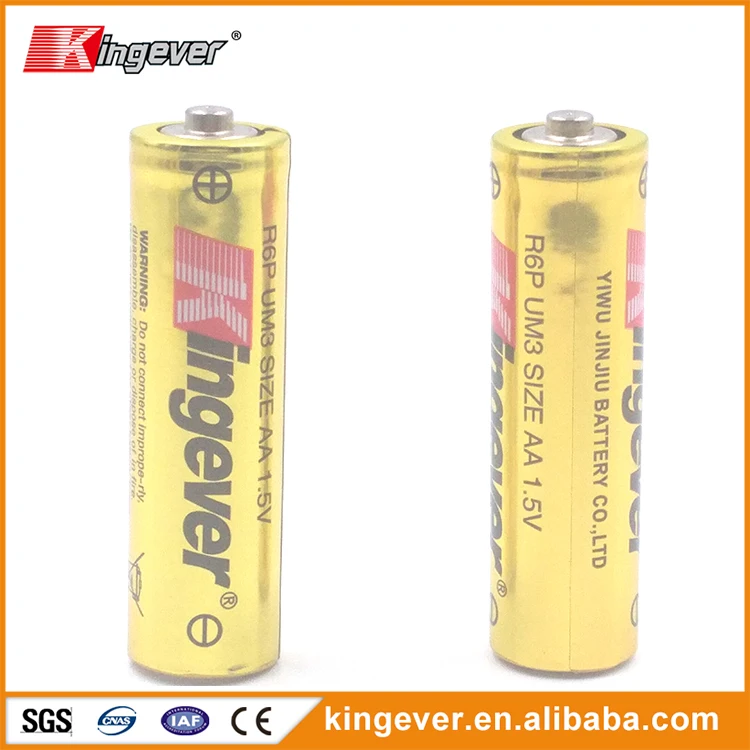 Kingever r6p aa 1.5v battery with Aluminum foil
