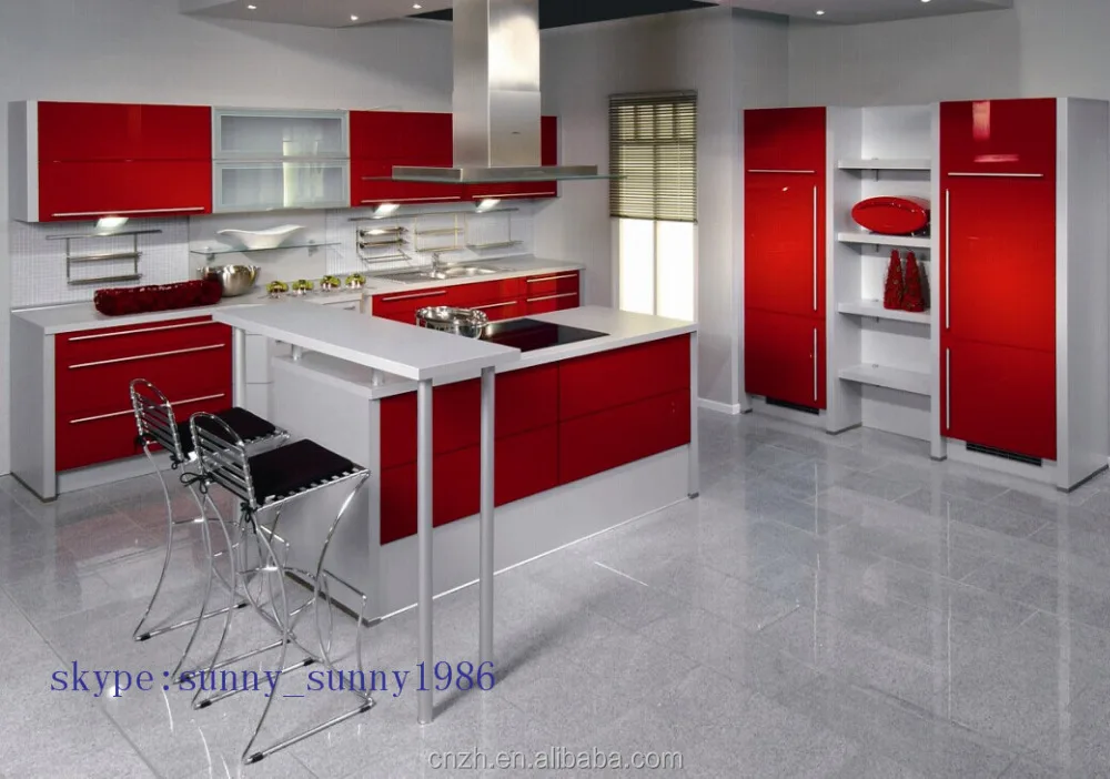 Used orange wooden mdf kitchen cabinet color combinations for home furniture (factory price directly )