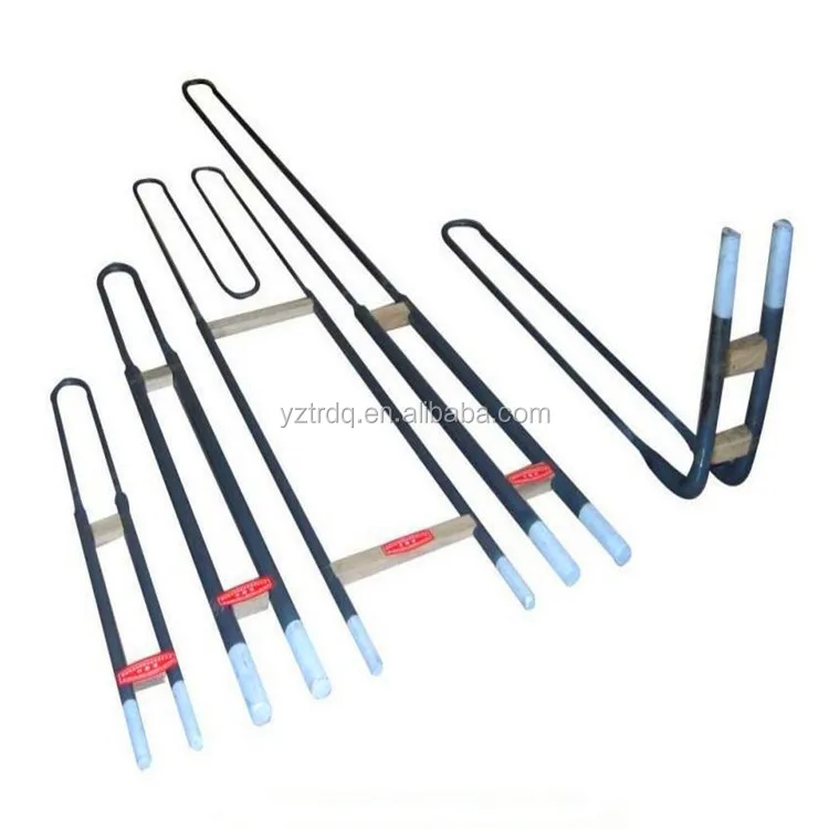 Silicon molybdenum rods, W type MoSi2 heating element rods 1800 degree