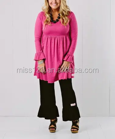 Hot selling High Quality Plus Size Women Ruffle Capri Pants