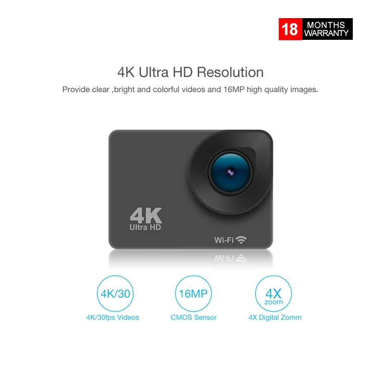 High Quality Wifi 4k Cam Underwater Xdv Sports Action Camera OEM 30M USB 2.0 Video Camera