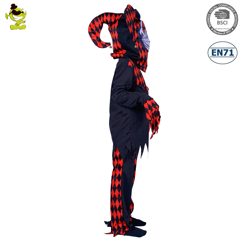 Halloween Party Cosplay Clown Fancy Dress Kids Horror Evil Clown Costume