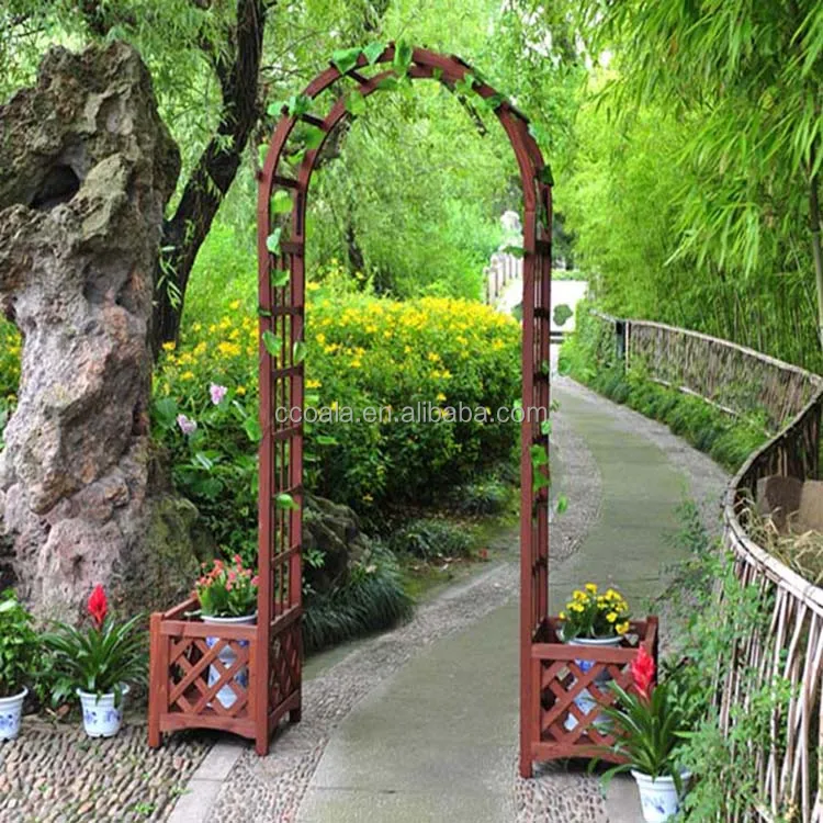 Wooden Garden Arch Trellis Outdoor Decorative Flower Plant Climb Arbour