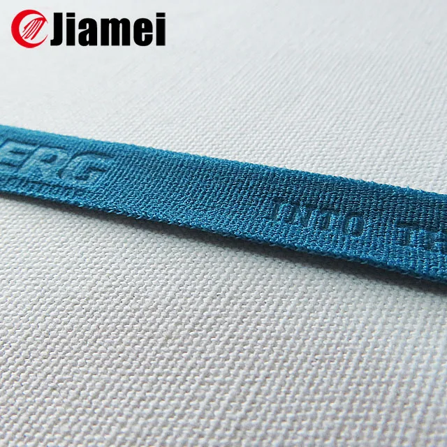polyester nylon customized webbing logo knitted elastic tape