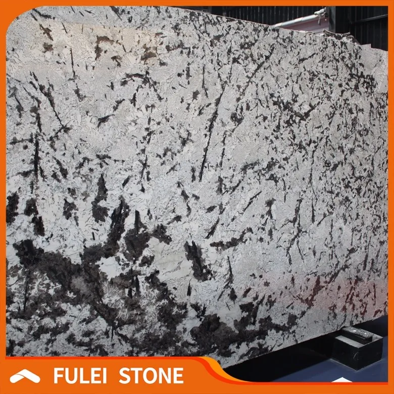 Brazilian exotic white granite aspen white granite 2cm slabs