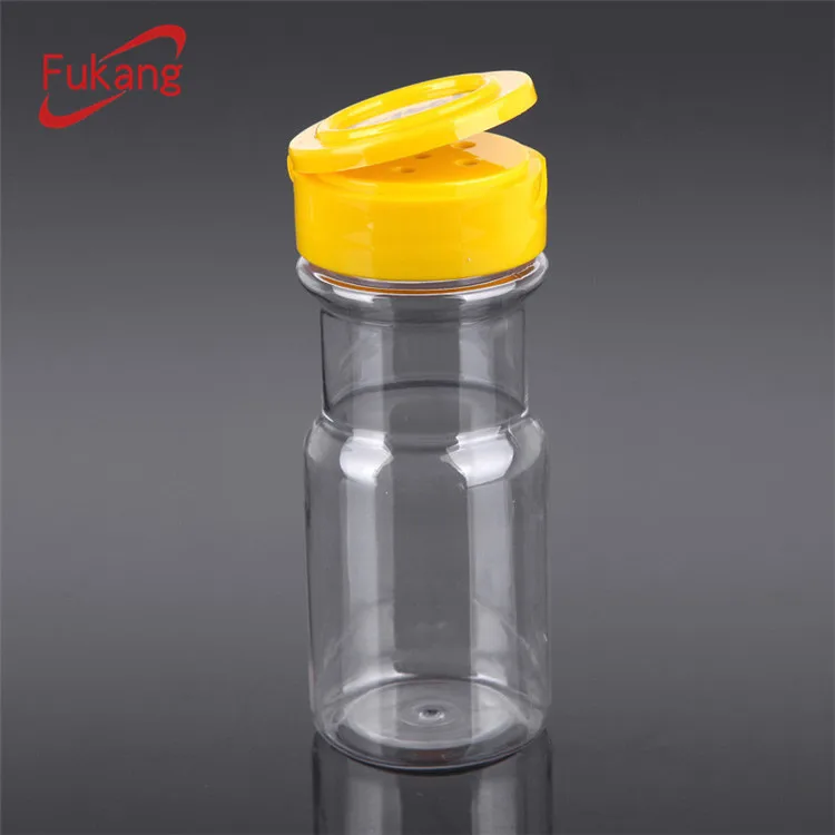 
100ml Plastic Spice jars,BBQ Pepper Bottle, Clear Plastic Container for Condiment 