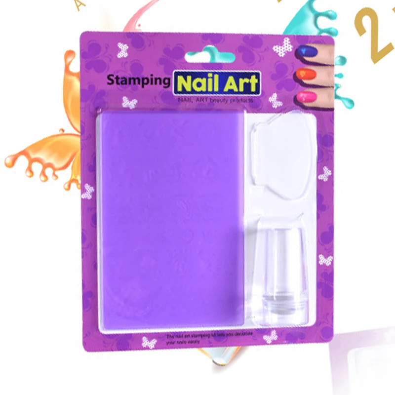 Набор пластин для стемпинга ногтей, набор пластин для маникюра «сделай сам», 1 штамп + 1 скребок + пластина