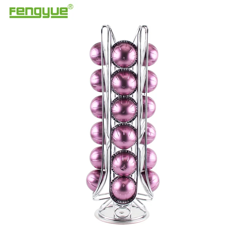 Vertuo Line 24pcs Chrome Plated Metal Wire Coffee Capsule Holder