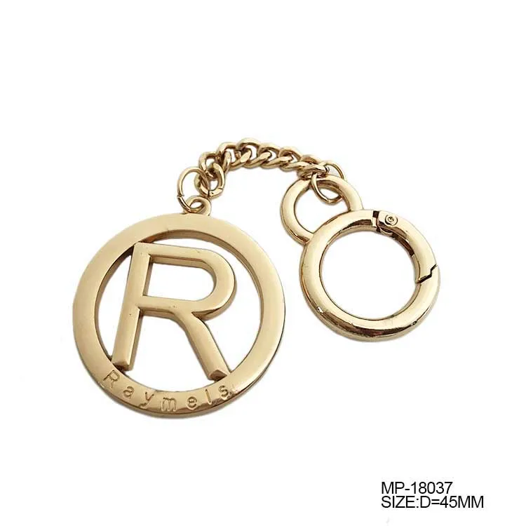 Factory price embossed round shaped brand logo custom metal hanging tag plates labels for clothes