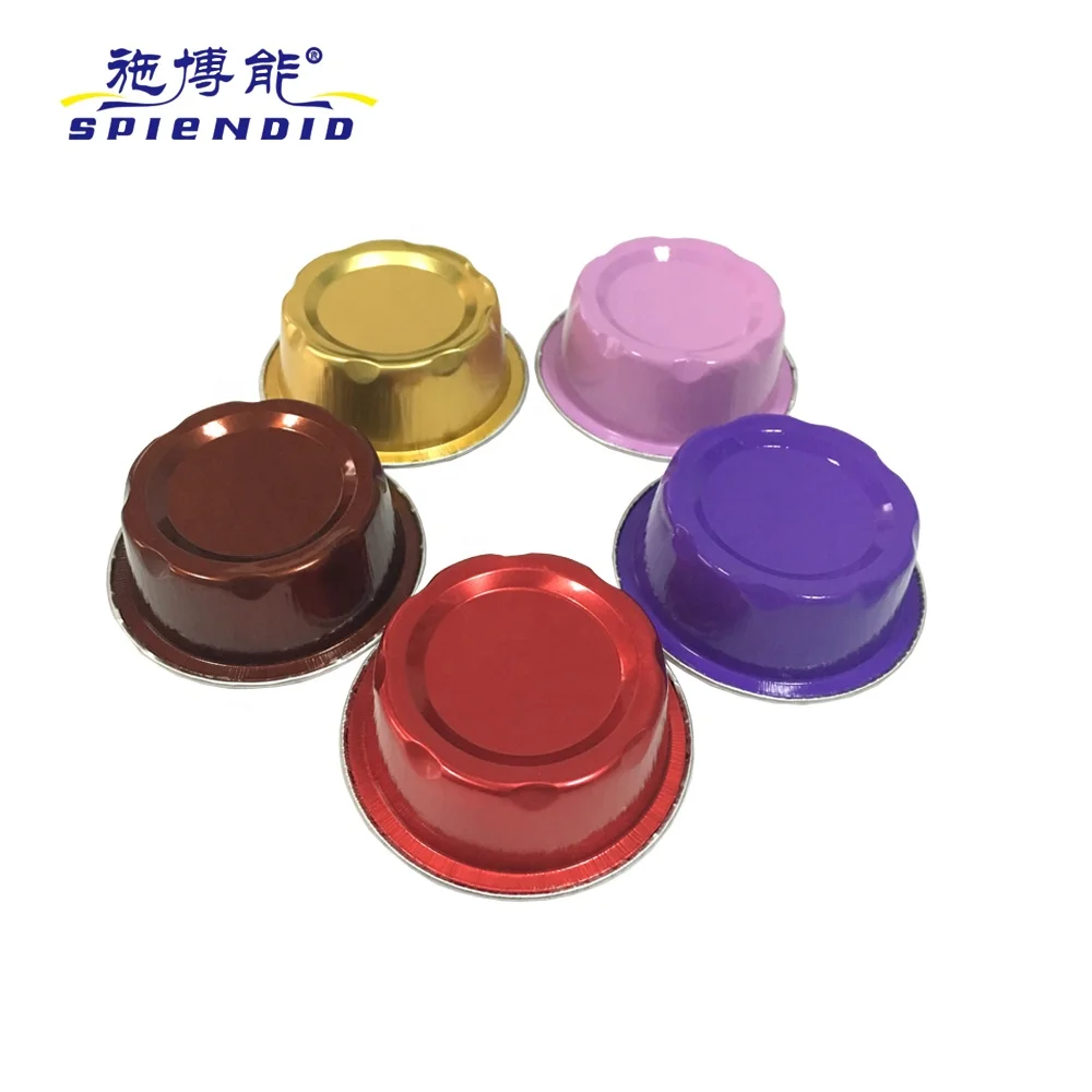 wedding party 3oz aluminum foil cake pan with flat lid disposable aluminum cup
