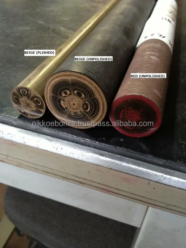 Unpolished color hard rubber rod dia. 15 mm for tobacco pipe or sounding rod