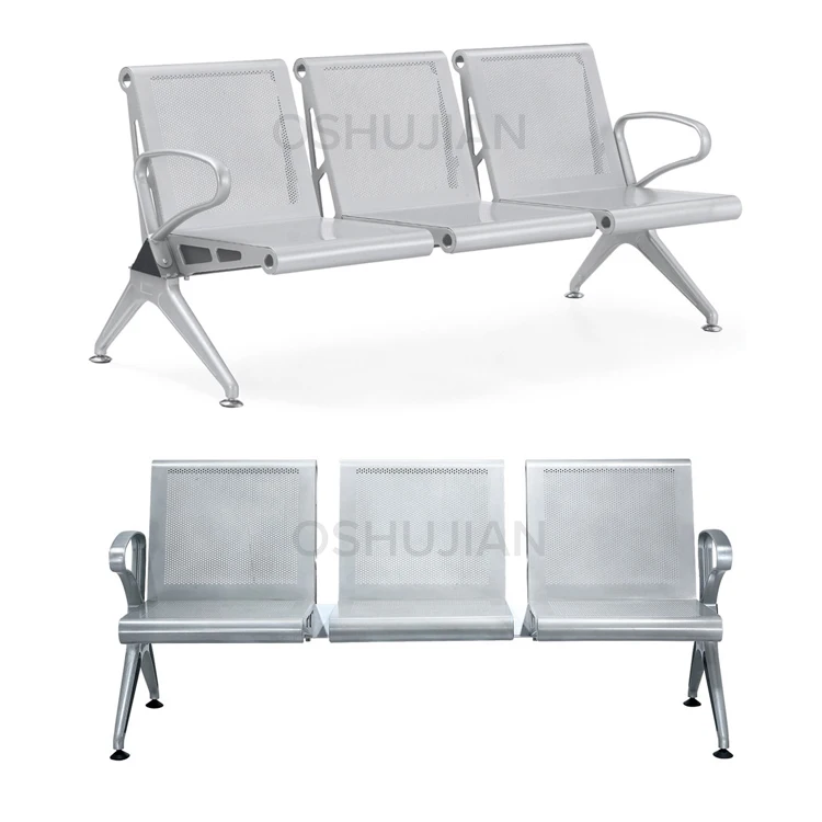 SJ708L triangle beam metal waiting chair for hospital clinic office reception seating