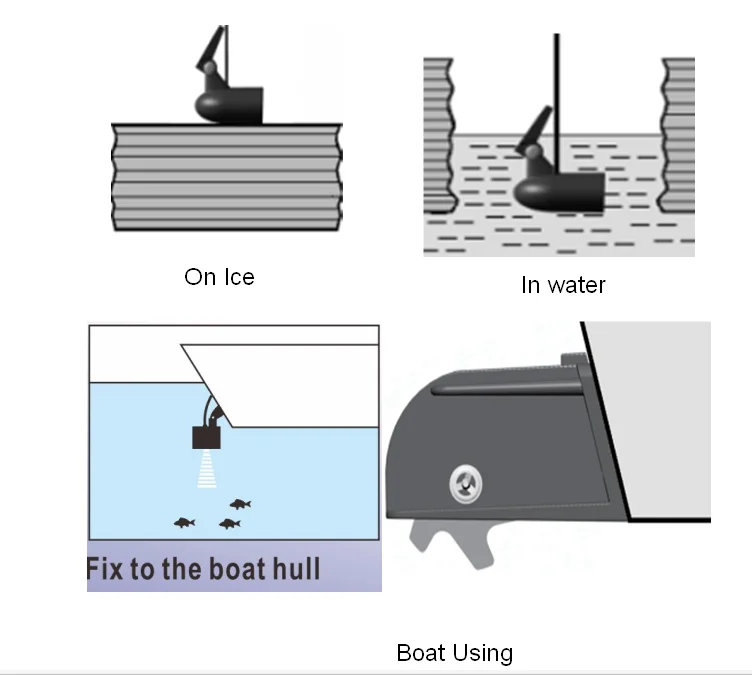 
depth sounder depth finder sonar detector color fish finder and fish detector for boat using 