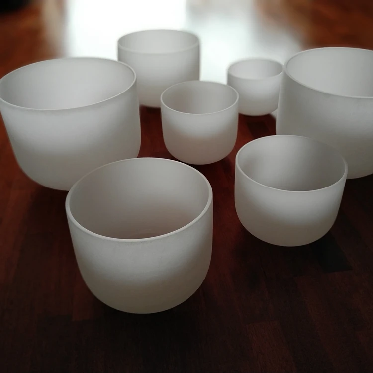 
440hz and 432 hz Crystal Singing Bowls Wholesale With All The Tones 