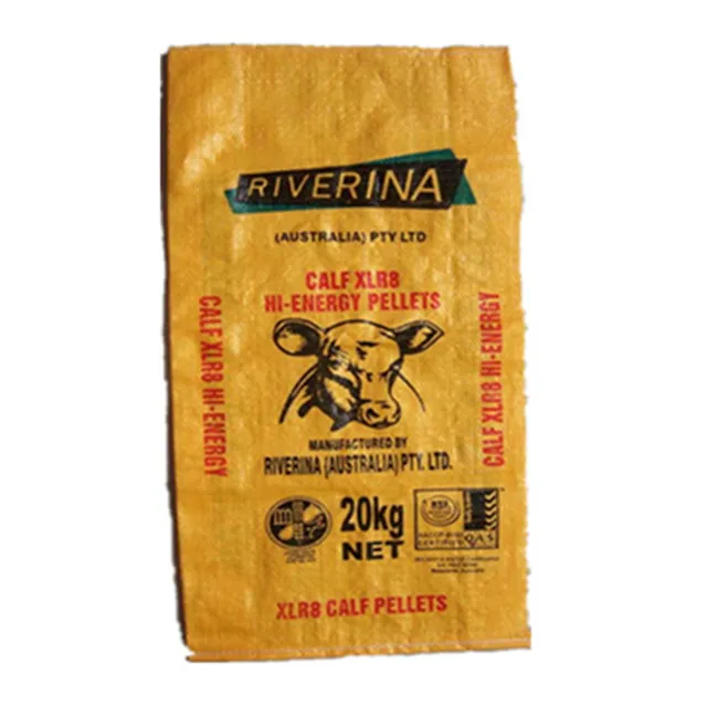 pp woven jute bag weight 20kg 50kg with gusset for packing animal feed cow feed  china wholesale supplier