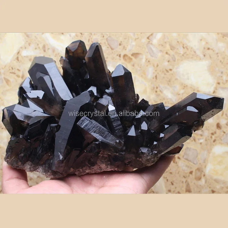 Large Smoky Quartz Cluster Multiple Terminations Root Chakra Crystal