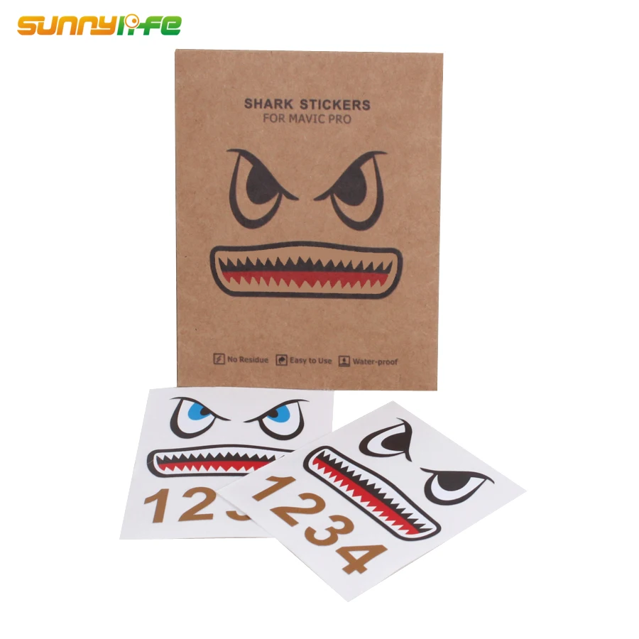 3M Film Shark Facial Expression Stickers Smartphone Decals For MAVIC MINI PRO Spark MAVIC AIR 2