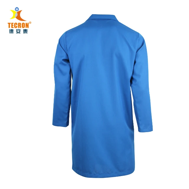 acid fire resistant and antistatic cotton lab coat