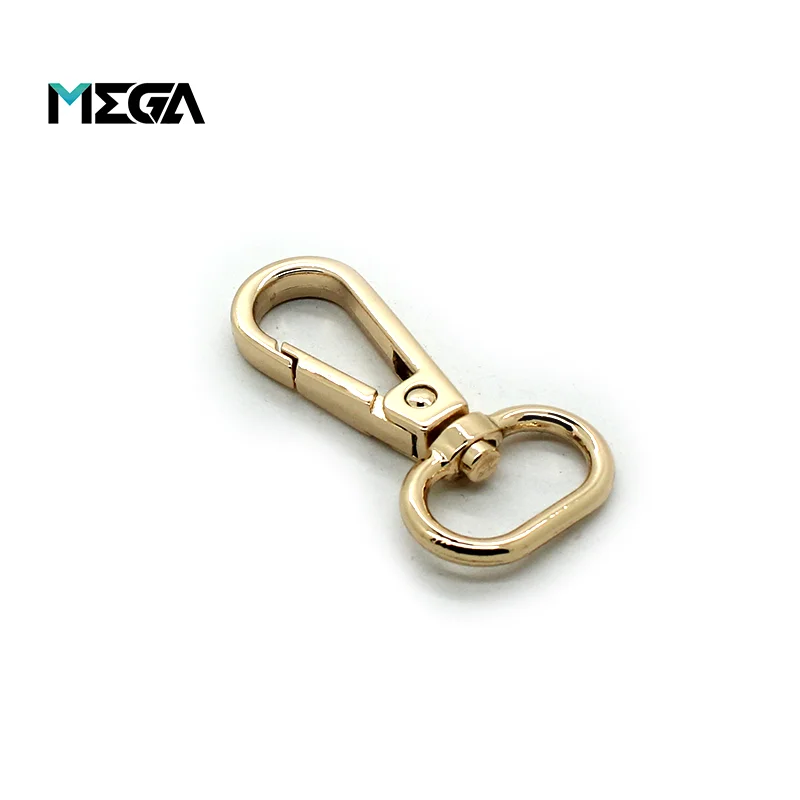 Fashion High Quality Hardware Ornaments Spring Purse Bag Nickel Handbag Metal Snap Hook Swivel Snap Hook Handbag Hook