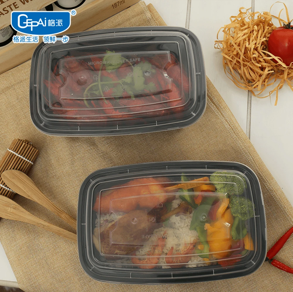 wholesale 1000ML Eco-Friendly Disposable Bento Lunch Box Take-Away Food Container Storage Boxes Packed in Carton