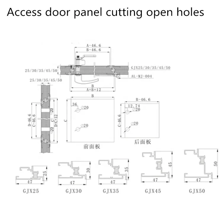New Access door duct curved access door for air handling unit