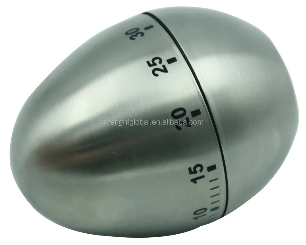 
T0136 High Quality low MOQ Metal egg shape kitchen timer with custom logo as promotion gift 