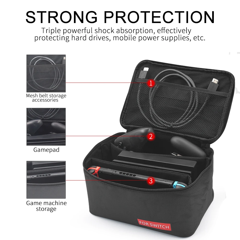 
outdoor travel bag with handle hard shell carrying bag for game machine for nintendo switch case bags 