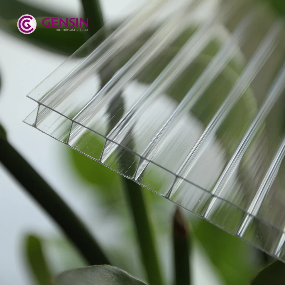 
China Alibaba high quality 2wall 8mm policarbonate roof 