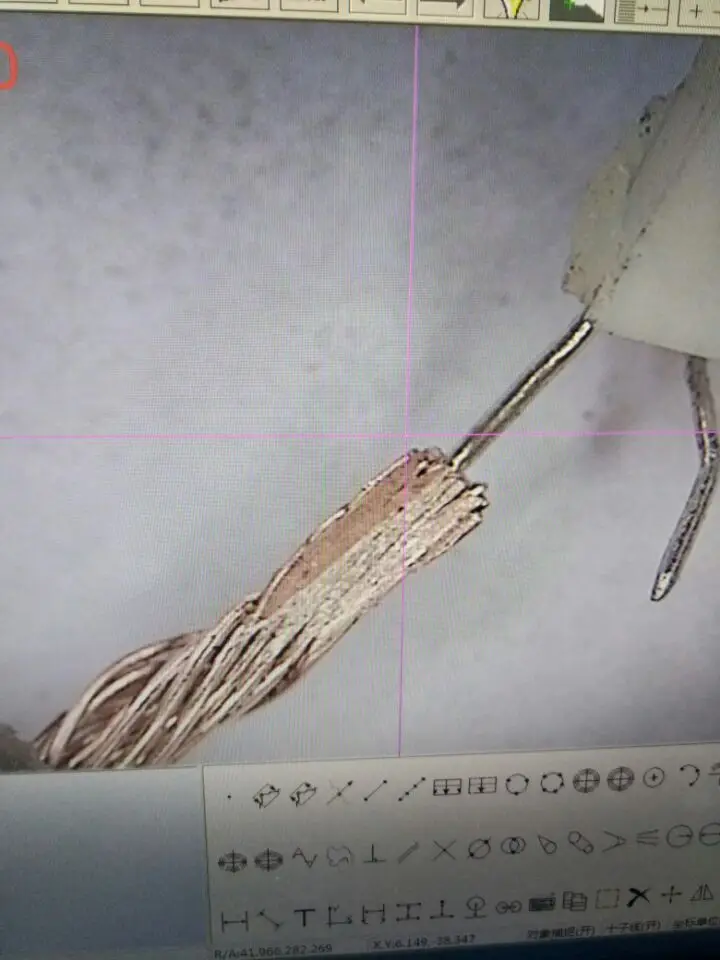 Platinum wire resistor unit and multi strand copper wire spot welding